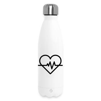 rythme cardiaque - Bouteille isotherme 500 ml - blanc - Devant