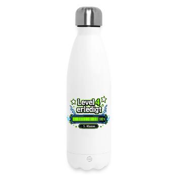 Level 4 erledigt 5. Klasse Gamer Schulstart - Thermosflasche 500 ml - Weiß - Vorne