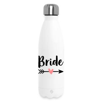 Bride cupid arrow bachelorette party gift - Insulated Water Bottle 500 ml - white - Front