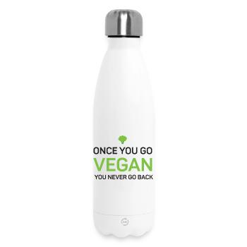 Une fois que vous devenez végétalien, vous n’y retournerez jamais - Bouteille isotherme 500 ml - blanc - Devant