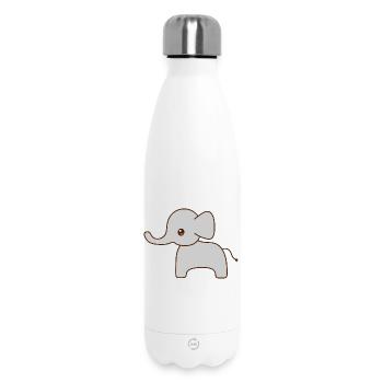 Sanfter grauer Elefant Skizze - Thermosflasche 500 ml - Weiß - Vorne