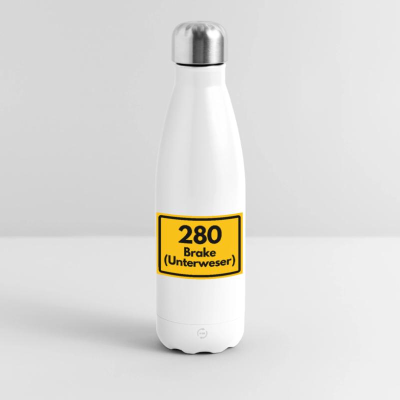 OLD POSTCODE ZIP CODE RETRO 2880 BRAKE UNTERWESER! Insulated Water Bottle 500 ml