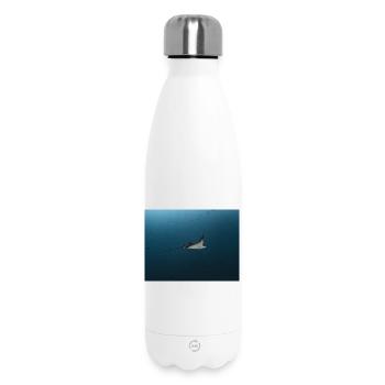 Manta Glide Over Ocean Abyss - Insulated Water Bottle 500 ml - white - Front