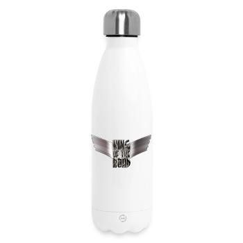 King of the Road -Black Steel Wings - Insulated Water Bottle 500 ml - white - Front