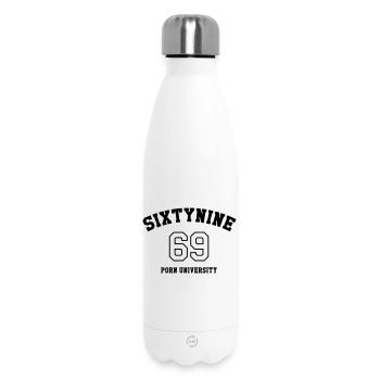 69 Porn University - Insulated Water Bottle 500 ml - white - Front