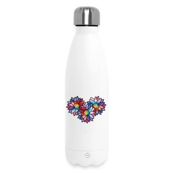 Sunflowers coloured - Insulated Water Bottle 500 ml - white - Front