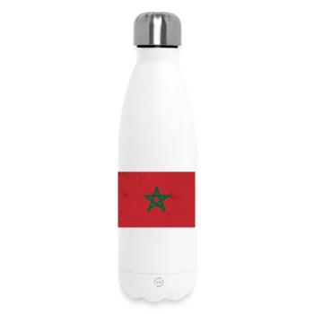 Flagge von Marokko - Thermosflasche 500 ml - Weiß - Vorne