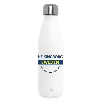Hellsingborg blau-gelbes Stadtschild - Thermosflasche 500 ml - Weiß - Vorne