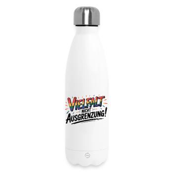 Diversité au lieu d’exclusion - Logo Cool Pride - Bouteille isotherme 500 ml - blanc - Devant