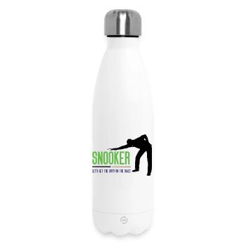 Snooker - Let's get the.boys on the baize - Insulated Water Bottle 500 ml - white - Front