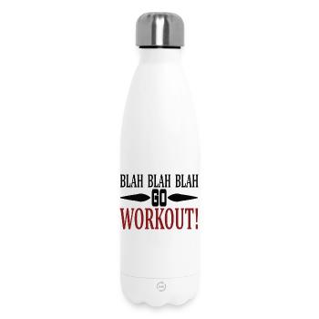Blah Blah go workout - Insulated Water Bottle 500 ml - white - Front