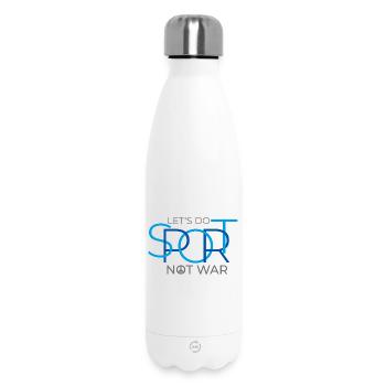 let's do sport not war - Insulated Water Bottle 500 ml - white - Front