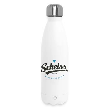 Scheiss da nix - Thermosflasche 500 ml - Weiß - Vorne