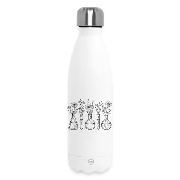 Labor Blumen Chemie Botanik Science Shirt - Thermosflasche 500 ml - Weiß - Vorne