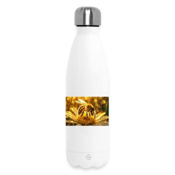 Glänzende Honigbiene im Sonnenlicht - Thermosflasche 500 ml - Weiß - Vorne