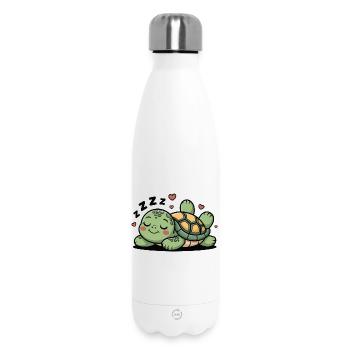Cuddly turtle in slumber - Insulated Water Bottle 500 ml - white - Front