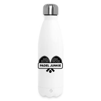 Padel Junkie, Racket Süchtiger! Smash it - Thermosflasche 500 ml - Weiß - Vorne