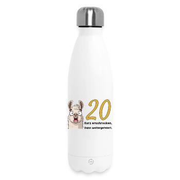 20 Geburtstag – Kurz erschrocken, dann gefeiert - Thermosflasche 500 ml - Weiß - Vorne