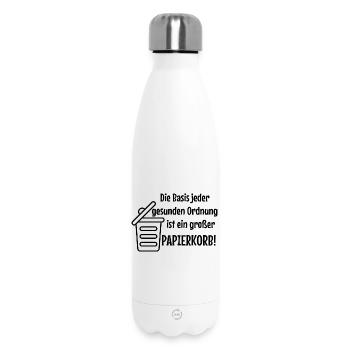 Ordre de base : Grande corbeille à papier Witzer Dit Office - Bouteille isotherme 500 ml - blanc - Devant