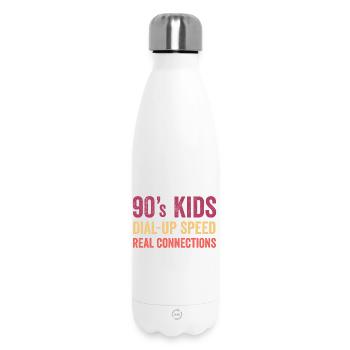 90s Kids – Einwahlgeschwindigkeit. Echte Verbindungen - Thermosflasche 500 ml - Weiß - Vorne