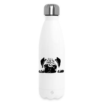 Mops - Thermosflasche 500 ml - Weiß - Vorne
