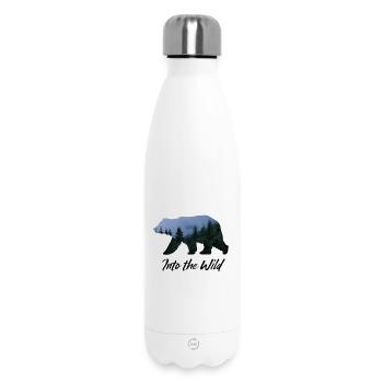 Into the wild - Insulated Water Bottle 500 ml - white - Front