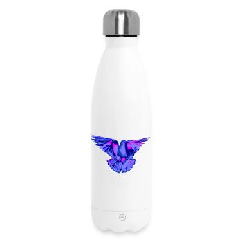 Taube blau - Thermosflasche 500 ml - Weiß - Vorne