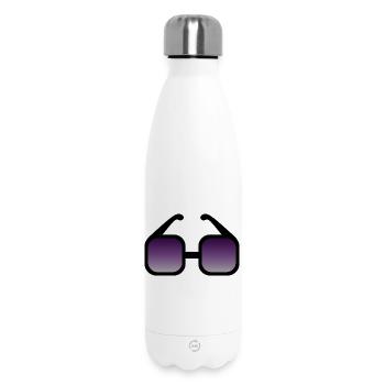 Schwarze Sonnenbrille mit Farbverlauf - Thermosflasche 500 ml - Weiß - Vorne