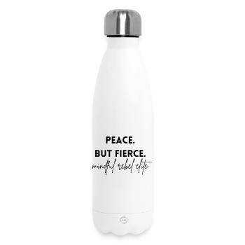 Peace - but fierce. The mindful rebel elite - Thermosflasche 500 ml - Weiß - Vorne