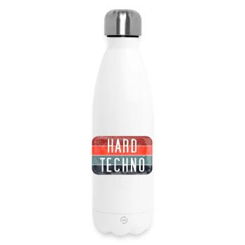 Harte Techno-Streifen - Thermosflasche 500 ml - Weiß - Vorne