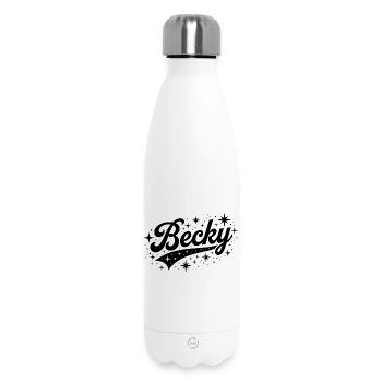 Becky name first last family - Insulated Water Bottle 500 ml - white - Front