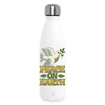 Frieden auf Erden Tauben-Vintage - Thermosflasche 500 ml - Weiß - Vorne