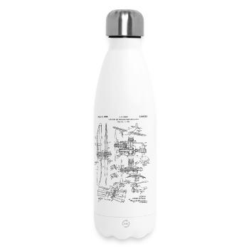 Vintage Aircraft Patent – Aeronautic Technical Board - Insulated Water Bottle 500 ml - white - Front