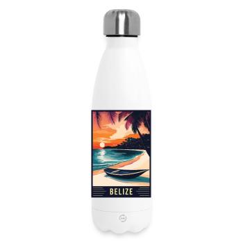 Entdecken Sie das tropische Paradies von Belize - Thermosflasche 500 ml - Weiß - Vorne