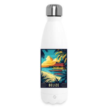 Entdecken Sie das tropische Paradies von Belize - Thermosflasche 500 ml - Weiß - Vorne