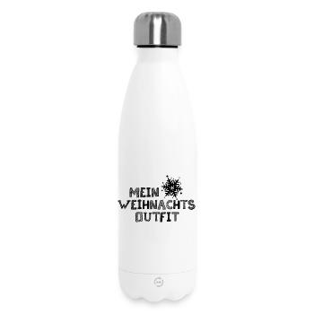 xmas outfit design Stern Schneeflocke Weihnachten - Thermosflasche 500 ml - Weiß - Vorne