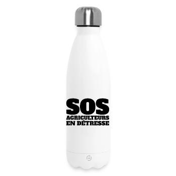 farmer, peasants, cattle breeder - Insulated Water Bottle 500 ml - white - Front