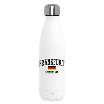 Frankfurt Germany Flag Cities Motif - Insulated Water Bottle 500 ml - white - Front
