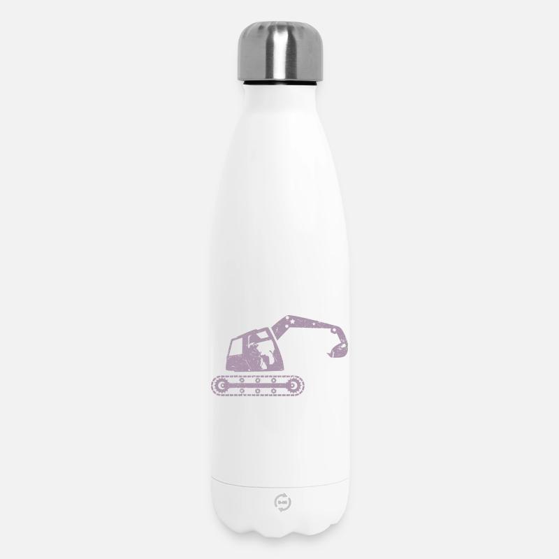 Excavatrices, opérateurs d’excavatrices, opérateurs d’équipement de construction – - Bouteille isotherme 500 ml - blanc