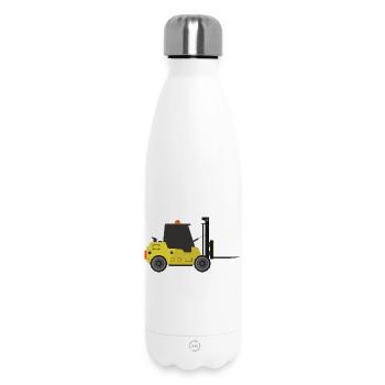 Chariot élévateur - Bouteille isotherme 500 ml - blanc - Devant