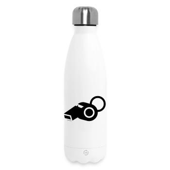 Trillerpfeife Schiedsrichter Trainer - Thermosflasche 500 ml - Weiß - Vorne