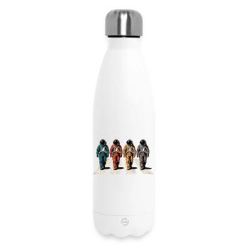 Astronaut Zebra Stripe Retro Space Astronaut - Bouteille isotherme 500 ml - blanc - Devant
