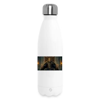 The Aged Beowulf Rules as a Wise King - Insulated Water Bottle 500 ml - white - Front