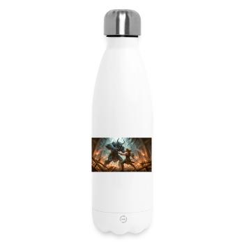 Beowulf Battles the Monster Grendel at Night nordi - Insulated Water Bottle 500 ml - white - Front