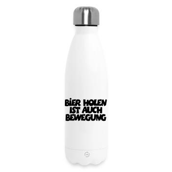 Get Beer is also movement - Insulated Water Bottle 500 ml - white - Front