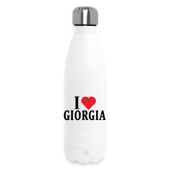 t-shirt J’adore Giorgia idée cadeau t-shirt - Bouteille isotherme 500 ml - blanc - Devant