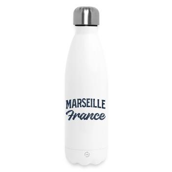 Marseille Frankreich Retro Script - Thermosflasche 500 ml - Weiß - Vorne