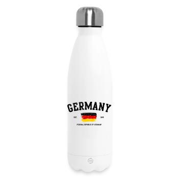 Conception abstraite de la typographie du drapeau allemand - Bouteille isotherme 500 ml - blanc - Devant