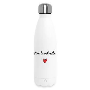 VIVE LA RETRAITE. RETRAITEE. COEUR. BONNE RETRAITE - Bouteille isotherme 500 ml - blanc - Devant