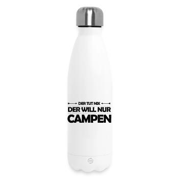 Der tut nix – der will nur campen Camping Spruch - Thermosflasche 500 ml - Weiß - Vorne